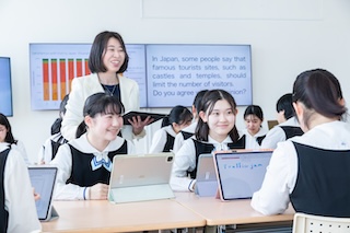 生成AIを活用した本校の取り組みが紹介されました