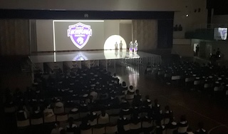 体育館にてクラブプレゼンテーションを行いました